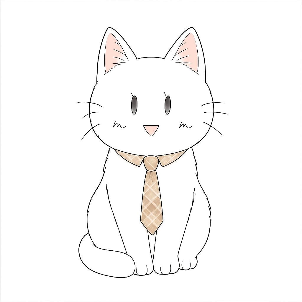 白背景の白猫
